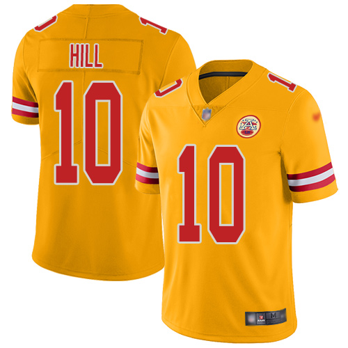 Youth Kansas City Chiefs #10 Hill Tyreek Limited Gold Inverted Legend Football Nike NFL Jersey->youth nfl jersey->Youth Jersey